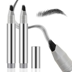 Boobeen 2pcs Brow Fection Eyebrow Pen, crayons à sourcils liquides pour femmes, pinceau angulaire imperméable pour des traits