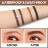Boobeen Kit à sourcils, Poudre à sourcils 2 couleurs et Stylo à sourcil à pointe à 4 dents, Longue durée, imperméable et anti