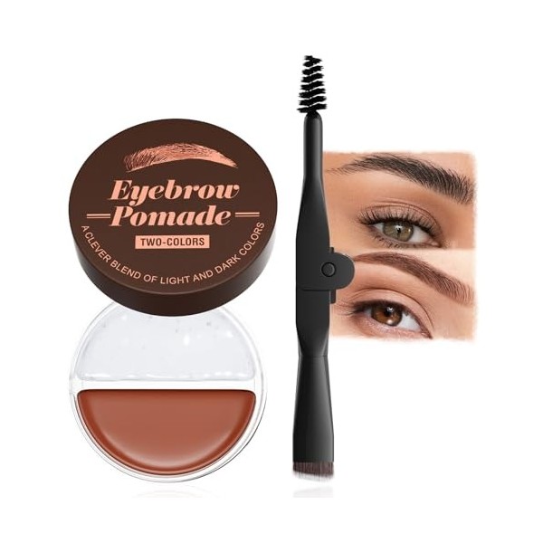 Gel teinté à la cire à sourcils, gel coiffant imperméable 2 en 1, longue durée, anti-taches, séchage rapide, non gras, savon 