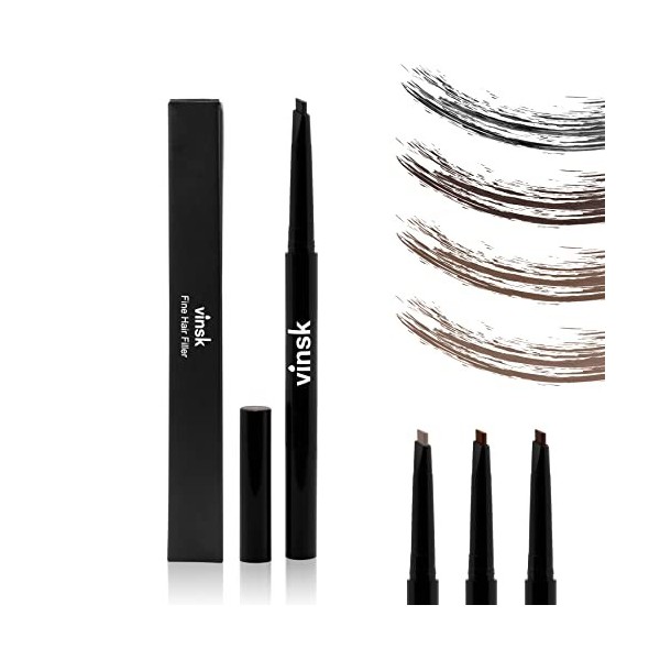 vinsk® UNISEX Fine Hair Filler Produit 2 en 1 - Combleur de barbe & crayon à sourcils Idéal pour combler les trous dans la ba...