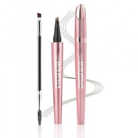 Crayon à sourcils microblading waterproof, pointe 4 fourches, effet naturel, effet laminé, tenue 24 h, effet laminé Brun cla ...