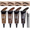 JasCherry Gel à Sourcils Longue Tenue Waterproof, Non Collant Sans Résidus, 4PCS Maquillage des sourcils