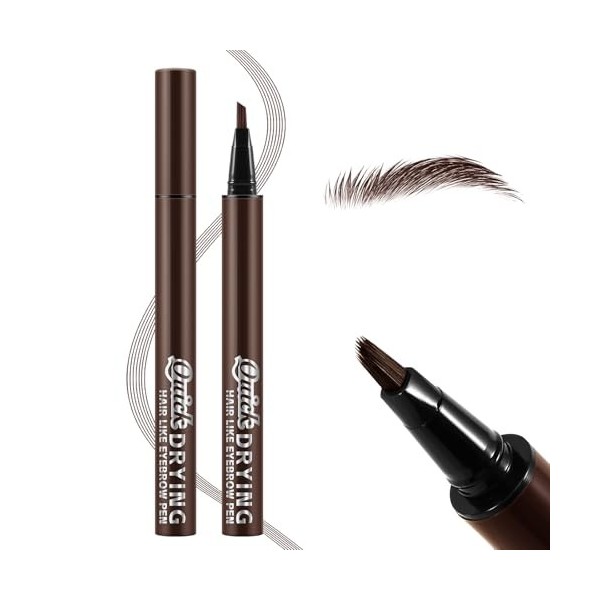 Apooliy Stylo à Sourcils Waterproof,Crayon à Sourcils Longue Durée,Créer Des Sourcils en 3D à Laspect Naturel et Semblable à ...
