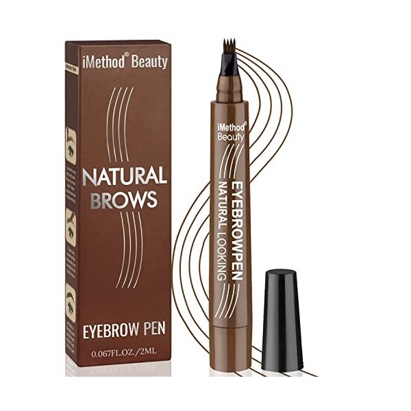 iMethod Stylo à sourcils - Mise à niveau du stylo de tatouage des sourcils, maquillage des sourcils, longue durée, imperméabl...