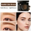 AmiCera Kit de pommade à sourcils en gel 2 couleurs, palette de teinture à coussin dair 3 en 1, imperméable, anti-taches, ét