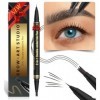 iMethod Microblading Crayon à sourcils - Eyebrow Pencil 2 en 1 à double extrémité avec applicateur à 3 micro-pointes fourchue