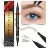iMethod Crayon à sourcils Microblading - Eyebrow Pencil 2-en-1 à double extrémité avec applicateur à pointe micro-fourchue à 