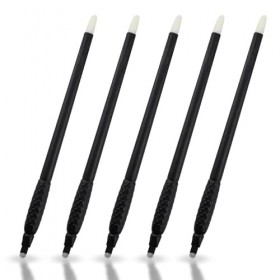 Guapa Lot de 10 stylos microblading jetables avec pinceau éponge pigmenté, formes U et F pour le maquillage des sourcils B-0 ...