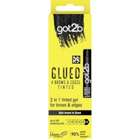 Got2b Gel Teinté 2 en 1 pour Sourcils et Bords Collés - 16 ml - Marron Foncé à Noir - Gel à Sourcils Screaming Hold - Look Du