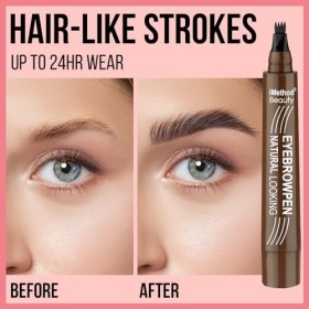 iMethod Microblading Crayon à sourcils - Maquillage des sourcils - Durable - Brun noir Maquillage des sourcils