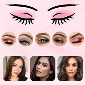 TEUVO Pochoir Sourcils Kit pour Débutant 3 Procès-verbal Maquillage, 24 Styles de Pochoir, 1 Brosse Sourcil et 1 Rasoir Visag
