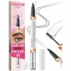 iMethod Curved Crayon à sourcils et gel à sourcils transparent – Crayon à sourcils avec traits semblables à des cheveux pour ...