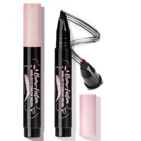 Microblading – Stylo à sourcils naturel amélioré 2025 avec pinceau biseauté 2.0, facile à utiliser, traits de cheveux, longue