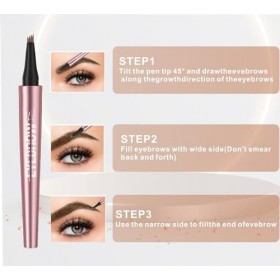 Magic Microblading Crayon de contour des sourcils – Stylo de contour des sourcils – Stylo à sourcils étanche précis à 4 point