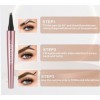 Magic Microblading Crayon de contour des sourcils – Stylo de contour des sourcils – Stylo à sourcils étanche précis à 4 point
