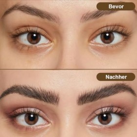 Lot de 2 crayons à sourcils imperméables 2 en 1 - Microblading double extrémité - 3D - Avec 4 pointes fourchues - Pour créer 