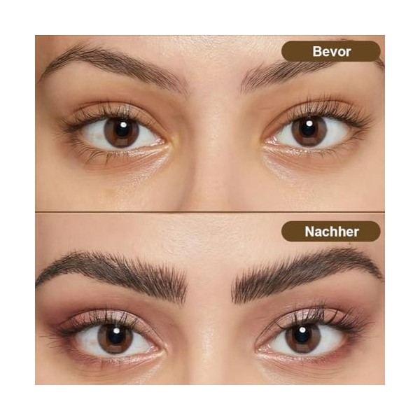 Lot de 2 crayons à sourcils imperméables 2 en 1 - Microblading double extrémité - 3D - Avec 4 pointes fourchues - Pour créer 