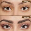 Lot de 2 crayons à sourcils imperméables 2 en 1 - Microblading double extrémité - 3D - Avec 4 pointes fourchues - Pour créer 
