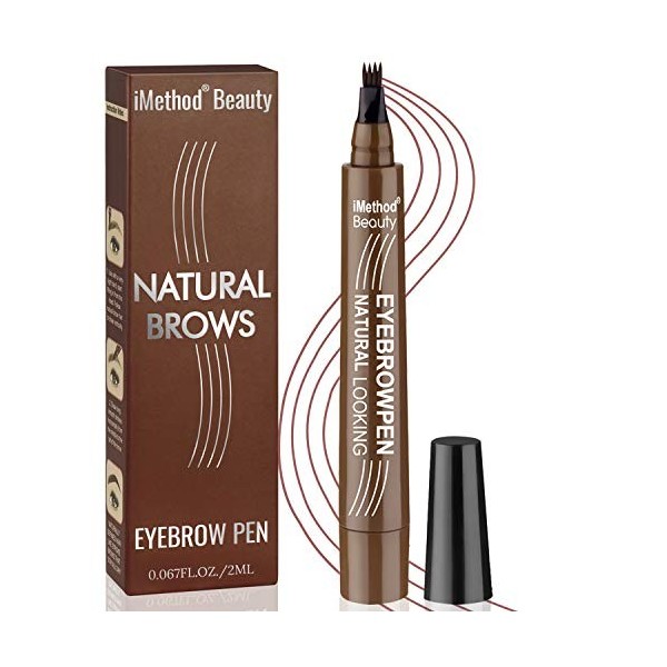 iMethod Stylo à sourcils - Mise à niveau du stylo de tatouage des sourcils, maquillage des sourcils, longue durée, imperméabl