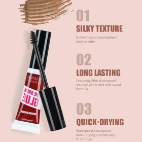 JasCherry Gel à Sourcils Longue Tenue Waterproof, Non Collant Sans Résidus, 5PCS