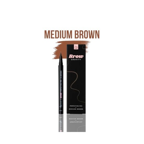 By Caitlyn Collection Brow Gravity Brow Stylo perfecteur pour sourcils Marron moyen Maquillage des sourcils