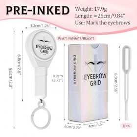 ATOMUS Lot de 3 cordes de cartographie à sourcils - Évolutif - Encre - Maquillage permanent - Kit de mappage des sourcils - M