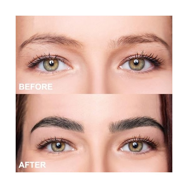 Boobeen Lot de 2 Stylos Sourcils Liquide Effet Microblading, Pointe Ultra-Précise pour un Tracé Cheveu, Résistant à lEau et