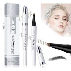 Magic Microblading Crayon de contour des sourcils – Stylo de contour des sourcils – Stylo à sourcils étanche précis à 4 point