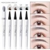 Magic Microblading Crayon de contour des sourcils – Stylo de contour des sourcils – Stylo à sourcils étanche précis à 4 point