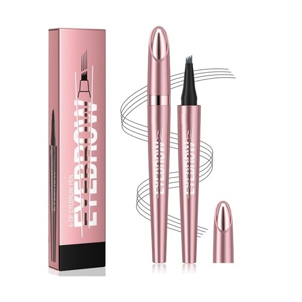 Magic Microblading Crayon de contour des sourcils – Stylo de contour des sourcils – Stylo à sourcils étanche précis à 4 point
