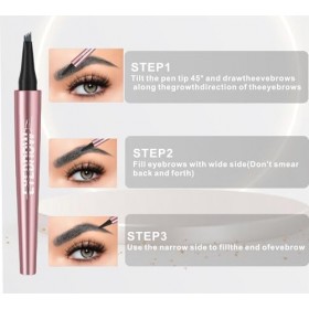 Magic Microblading Crayon de contour des sourcils – Stylo de contour des sourcils – Stylo à sourcils étanche précis à 4 point