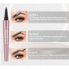 Magic Microblading Crayon de contour des sourcils – Stylo de contour des sourcils – Stylo à sourcils étanche précis à 4 point
