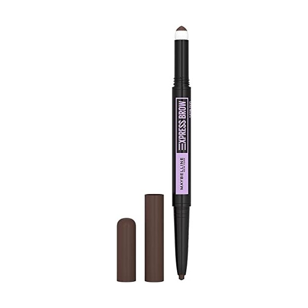Maybelline New York - Crayon à Sourcils - Express Brow Satin Duo Crayon et Poudre - Teinte : Dark Brown 04 Lot de 2 Maquill...