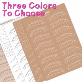 Guapa Lot de 4 peaux dentraînement réalistes en silicone pré-imprimées recto verso pour traits, ombrage, sourcils, microblad