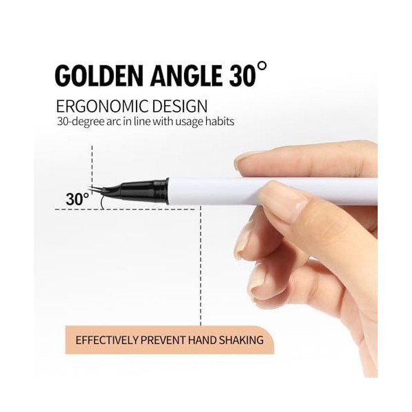 Anglicolor Crayon à sourcils – Stylo à sourcils incurvé, crayon à sourcils 2 en 1 à double extrémité pour créer des sourcils