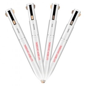 MOTIBACK Crayon à sourcils multifonction 4 en 1 avec 4 pointes pour contouring, remplissage, surligneur et khôl, facile à app