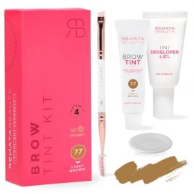 RB RENATA BEAUTY Kit de Teinture pour Sourcils – Kit de Coloration des Sourcil Avec Couleur, Crème Oxydante et Brosse – Effet
