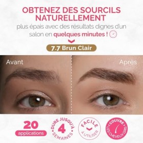 RB RENATA BEAUTY Kit de Teinture pour Sourcils – Kit de Coloration des Sourcil Avec Couleur, Crème Oxydante et Brosse – Effet