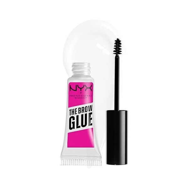 NYX Professional Makeup, Pack DUO, Colle Fixatrice à Sourcils The Brow Glue, Teinte : Transparente + Feutre à Sourcils Lift &...