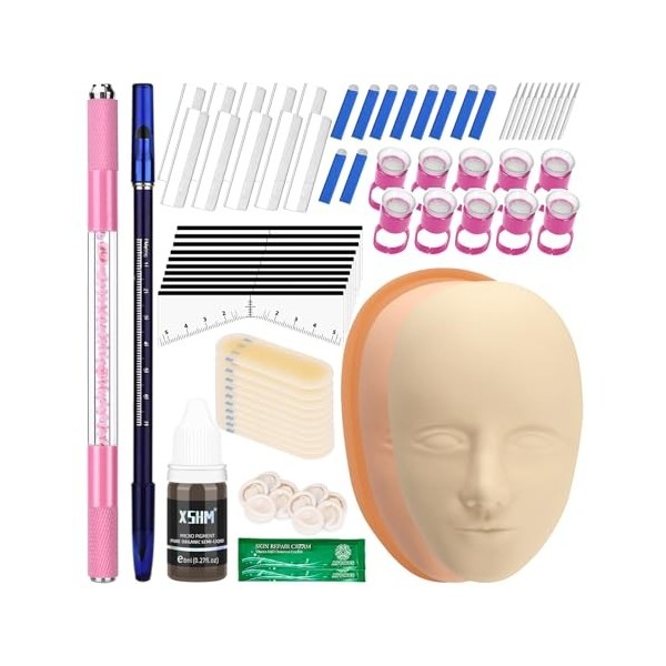 ATOMUS microblading Practice Kit Pink set complet doutils de stylo manuel semi - permanent pour tête de mannequin 18u 3rl mi ...