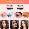 TEUVO 24 Styles de Pochoirs Sourcils pour Débutants 3 Minutes Maquillage, Réutilisable Kit Sourcils Maquillage avec 1 Pinceau