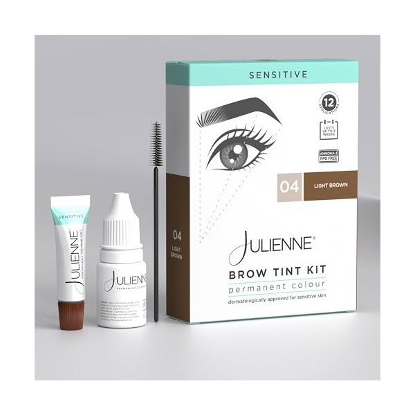 Julienne Kit de teinture pour sourcils Sensitive - Marron clair Maquillage des sourcils