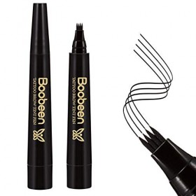 Boobeen Stylo pour sourcils étanche, crayon pour microblading avec applicateur à pointe micro-fourchette, crée des sourcils d