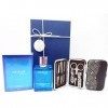 Coffret cadeau de luxe pour homme – Bleu glacier 100 ml Eau de toilette pour homme et manucure Kit doutils de voyage – Coffr