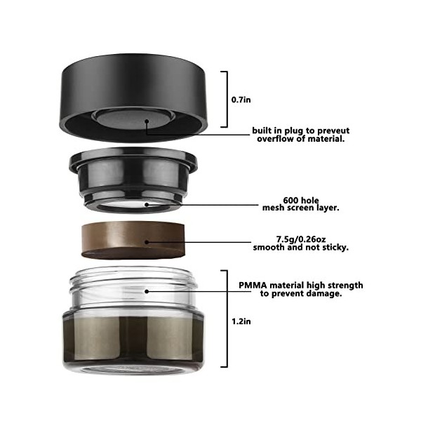 Anglicolor Ensemble de pochoirs à sourcils, kit de pochoirs à sourcils, pommade à sourcils imperméable, pommade à sourcils lo