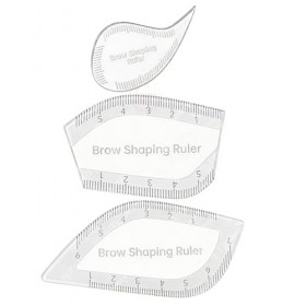 Kit de 3 Gabarits pour Sourcils- Goutte dEau, Feuille & Demi-Feuille, Pochoirs à Maquillage Permanent pour Application Rapid ...