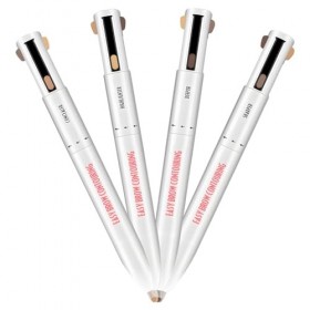 MOTIBACK Crayon à sourcils multifonction 4 en 1 avec 4 pointes pour contouring, remplissage, surligneur et khôl, facile à app