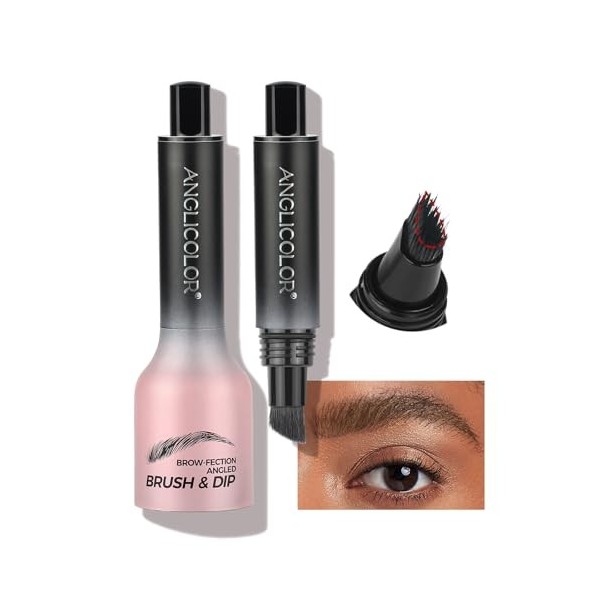 Anglicolor Version Améliorée Crayon Sourcil Waterproof,Microblading Sourcil,Stylo Sourcil Effet Poil,Brosse A Sourcils Angula...