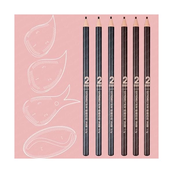 Hairstroke Brow Mapping Ruler – Gabarit Réutilisable en Acrylique pour Sourcils & Eyeliner, Guide de Dessin Rapide 1 Minute p