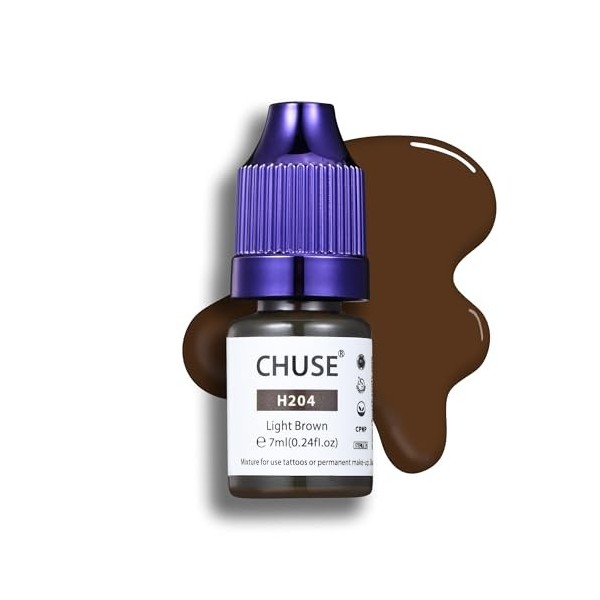 CHUSE Pigments liquides hybrides pour sourcils PMU 0,24 oz/7 ml H204 Brun clair Maquillage des sourcils